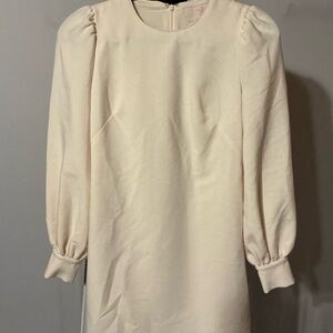 Gal Meets Glam Tallulah Cream Dress pearl detail